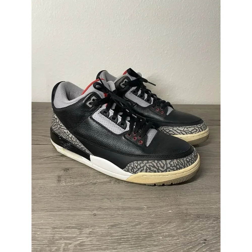 Air Jordan 3 Retro Black Cement 2018 Size 10 854262-012 OG Nike Air 9.5